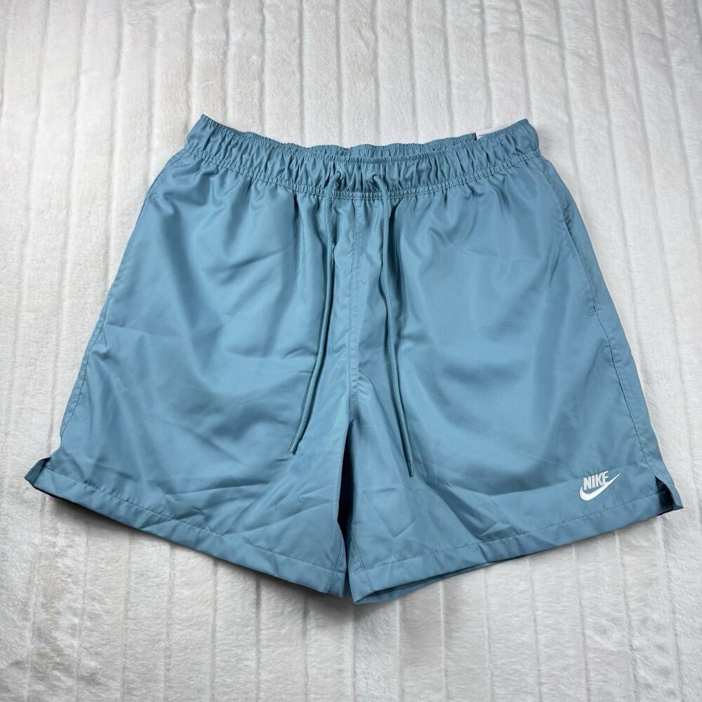 Nike Club Flow Swim Shorts Men's Medium Blue Lined Above Knee FN3307-464 NWT